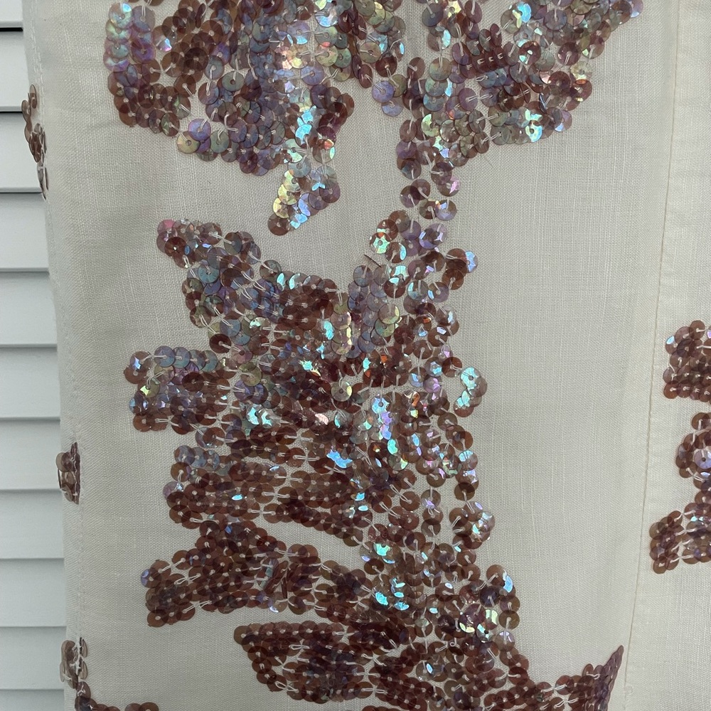 EEUC jcrew linen sequin shift dress - Picture 4 of 5